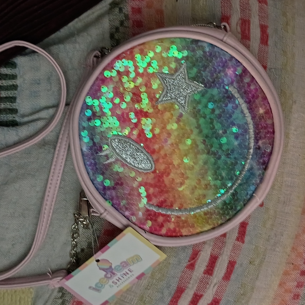 Shimmering Rainbow Sequin Kids Bag